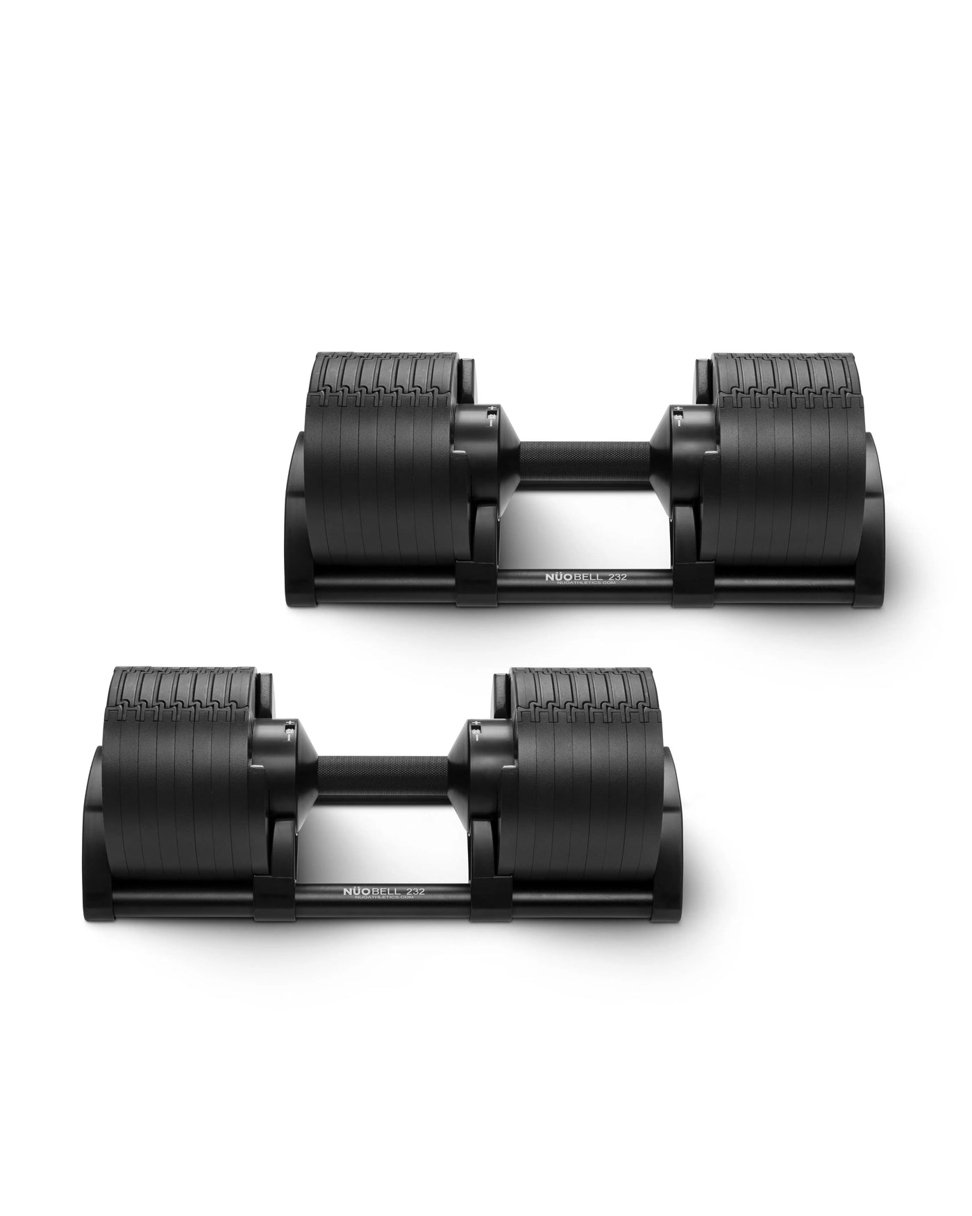 NÜOBELL 232 Adjustable Dumbbells 2–32 kg (Pair) – Black