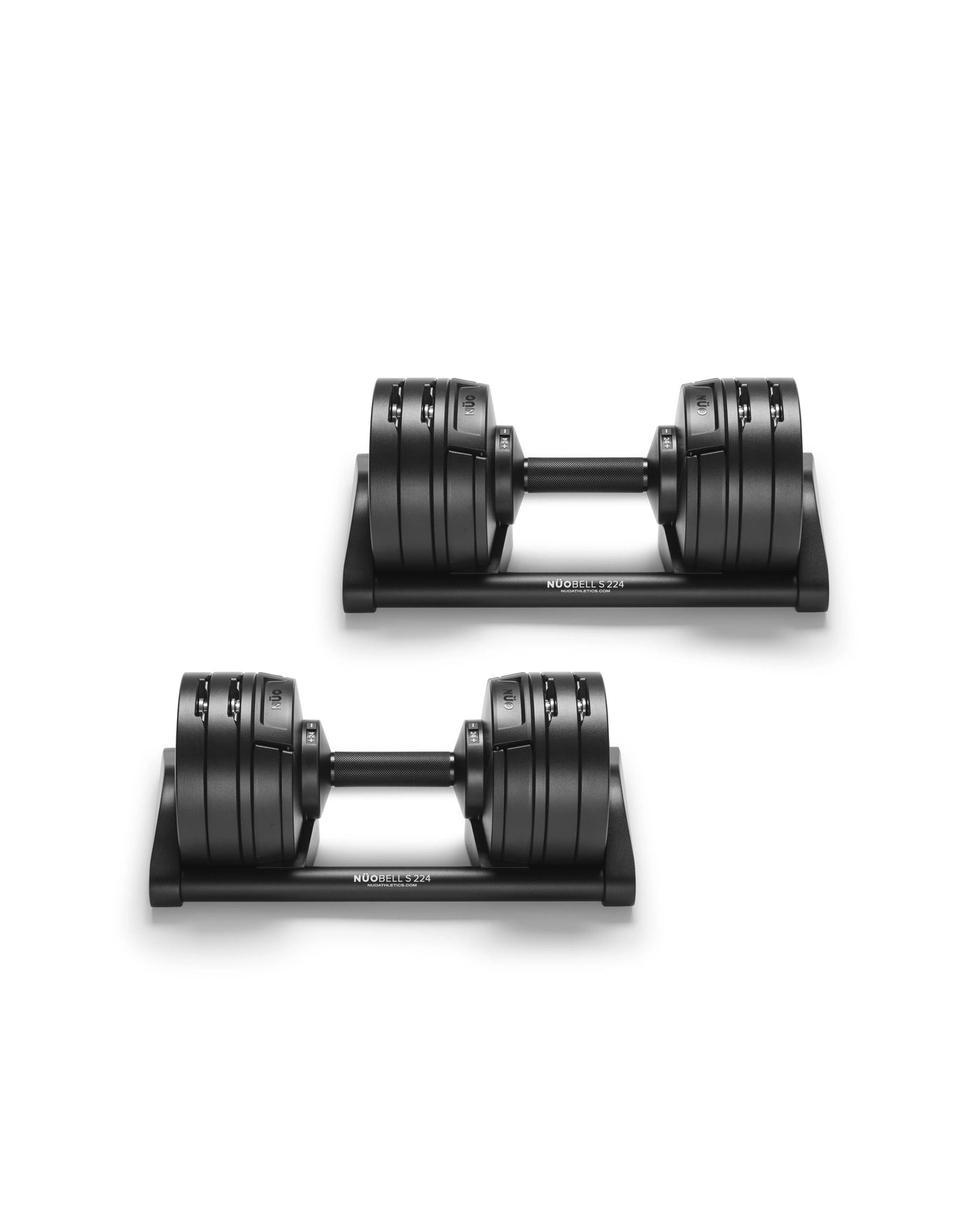 NÜOBELL S 224 Adjustable Dumbbells 2–24 kg (Pair) – Black