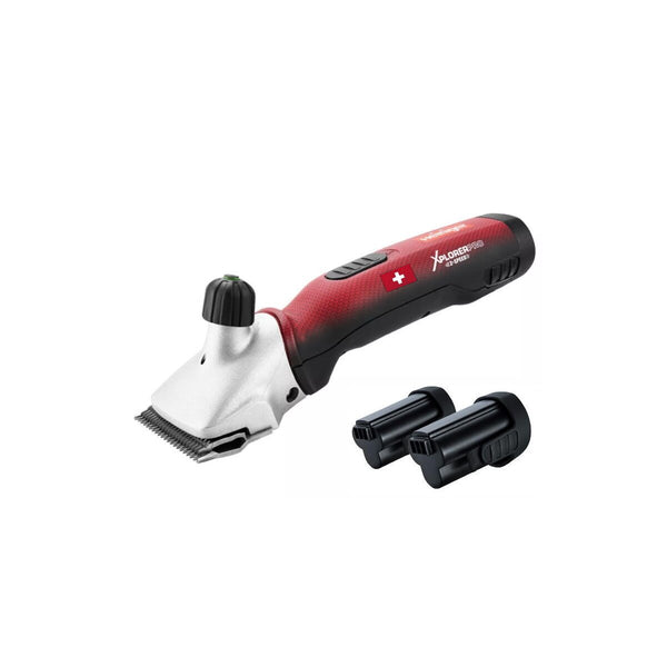 Heiniger Xplorer Pro 2-Speed Cordless Clipper – 2 Batteries, Horse & Cattle, Blade Set 21/23