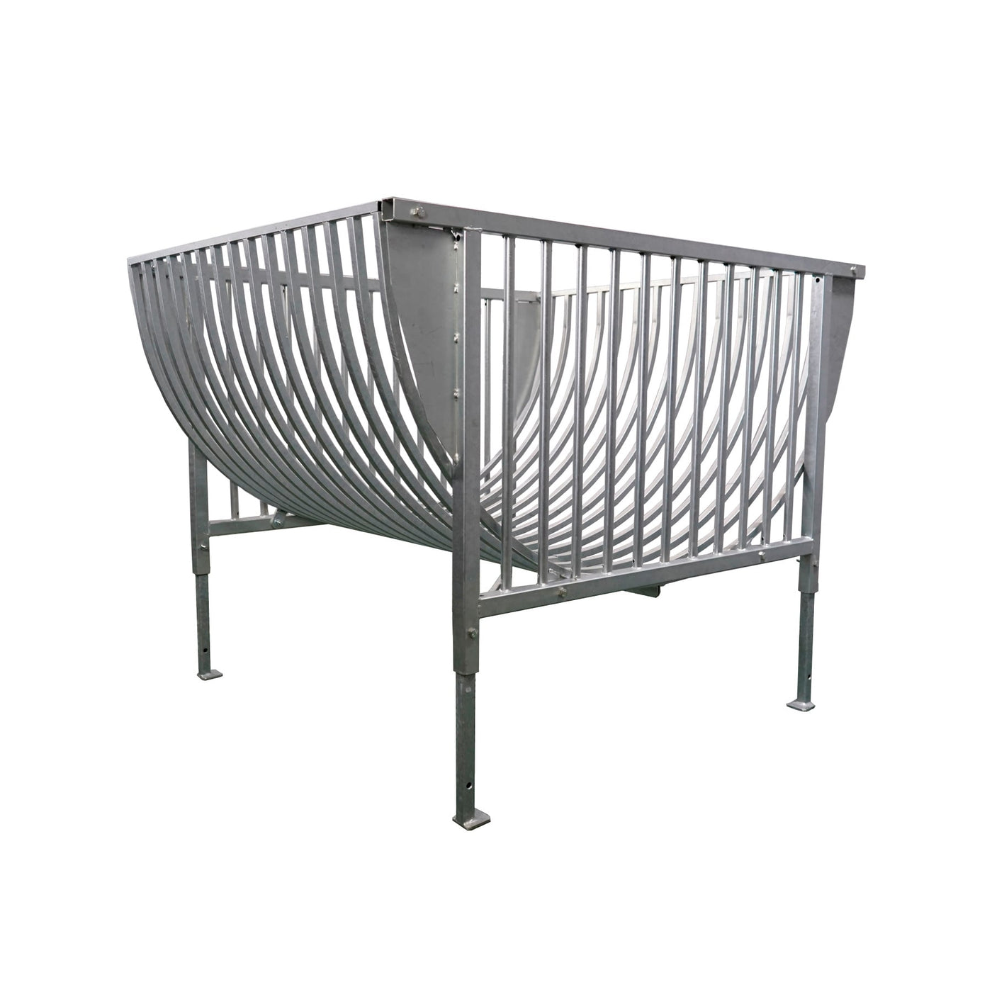 Köhler Round Bale Hay Feeder for Horned Livestock – Height Adjustable, Hot-Dip Galvanised