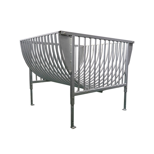Köhler Round Bale Hay Feeder for Horned Livestock – Height Adjustable, Hot-Dip Galvanised