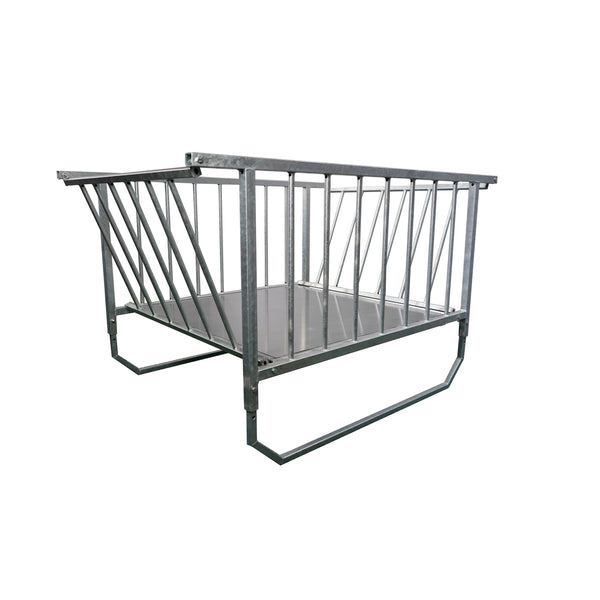 Köhler Round Bale Hay Feeder with Skids – Closed Sheet Base, Double-Sided, Hot-Dip Galvanised