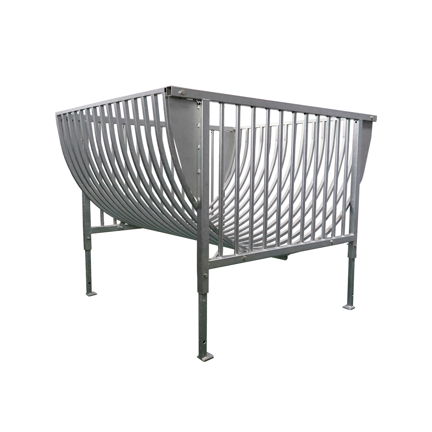 Köhler Round Bale Hay Feeder for Horned Livestock – Height Adjustable, Hot-Dip Galvanised