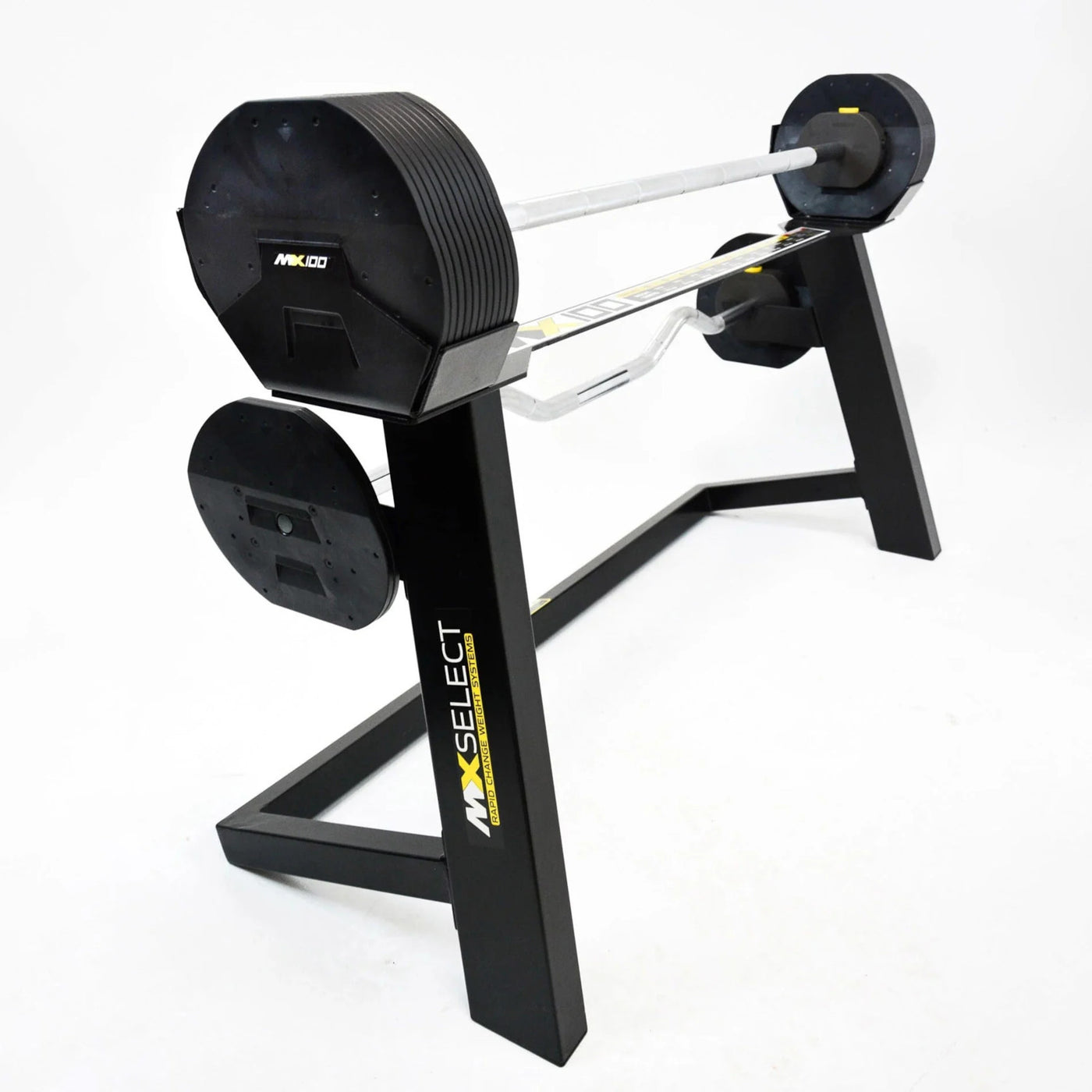MX Select MX80 Adjustable Barbell & Curl Bar Set with Stand (9.8-34.4 kg)